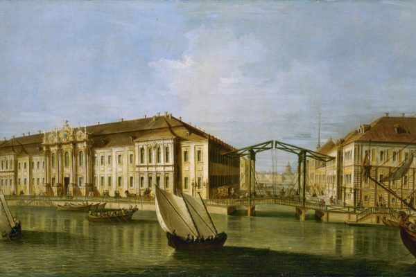 Unbekannter Künstler. Blick auf Winterpalast. 1750